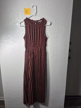 Lark + Grey Womens Sleeveless Rust Maxi Dress - S